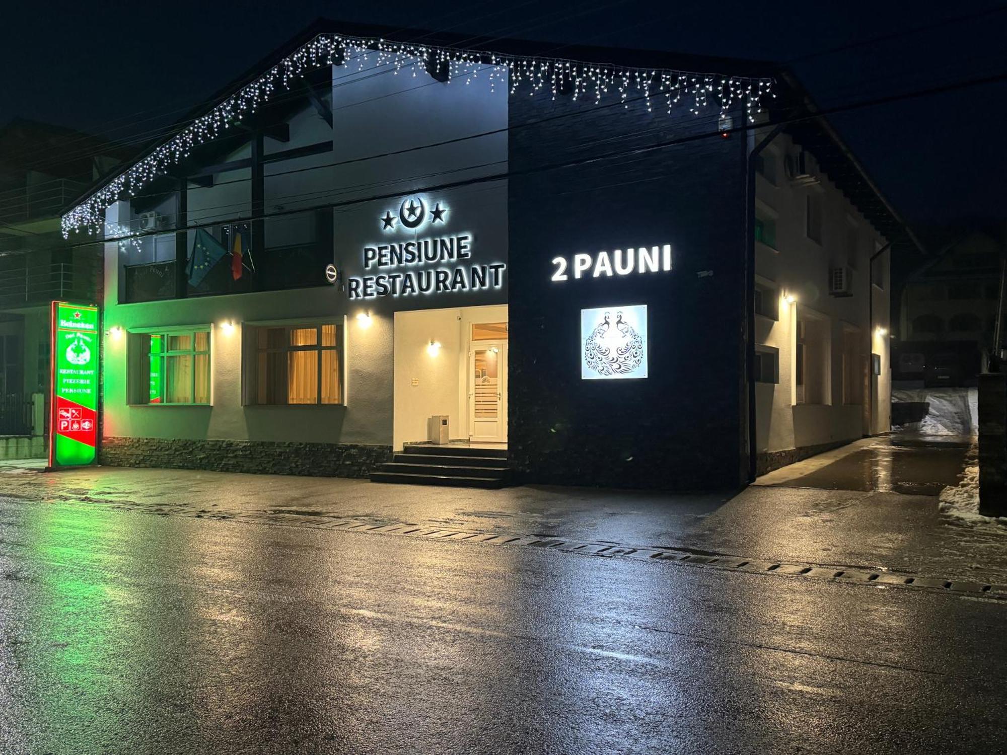 Pensiune Restaurant Pizzerie 2 Pauni Borşa Buitenkant foto